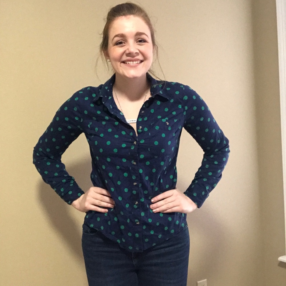 Blue and Green blouse